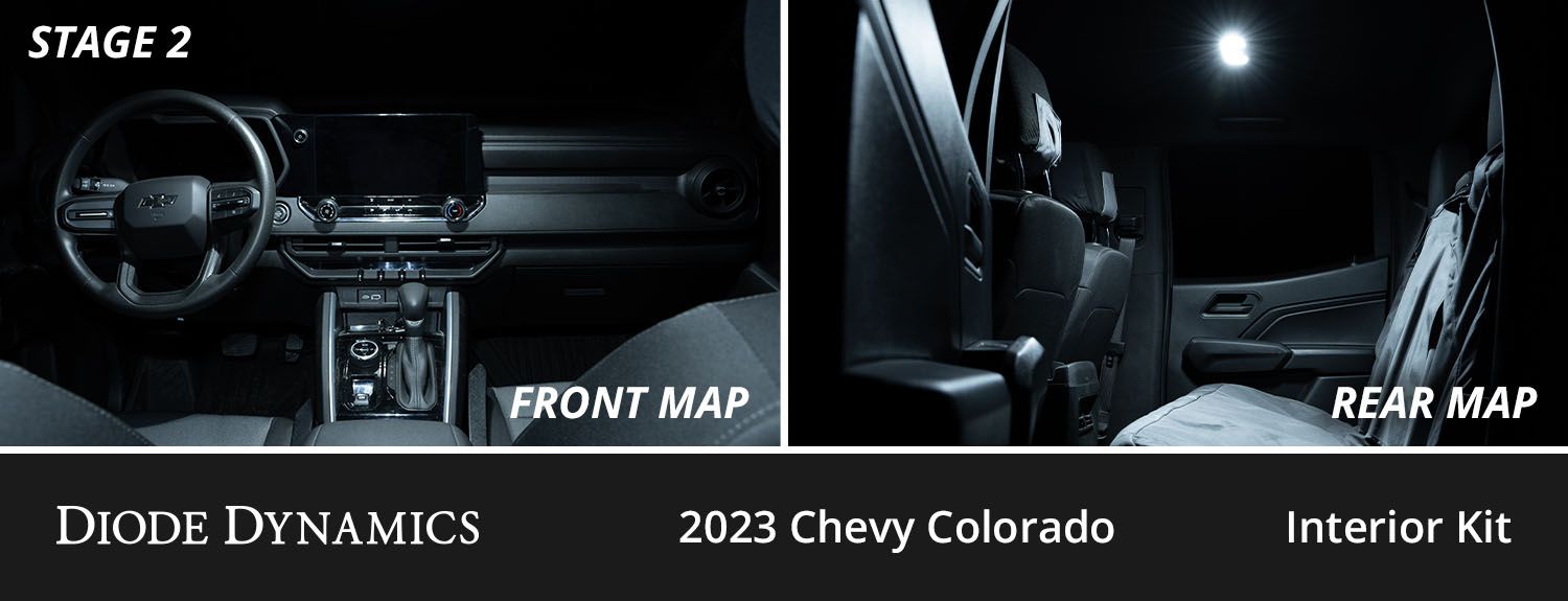 Ensemble de conversion DEL intérieur pour Chevrolet Colorado 2023-2025
