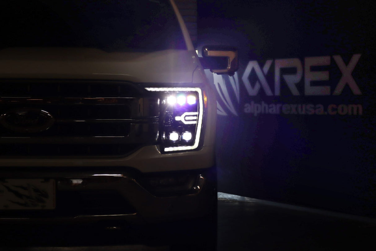 21-23 Ford F150 / 21-23 Ford F150 Raptor NOVA-Series LED Projector Headlights Alpha-Black