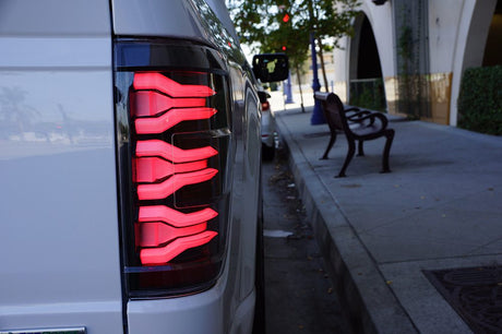 21-23 Ford F150/F150 Raptor LUXX-Series LED Tail Lights Black-Red