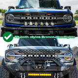 21-25 Ford Bronco /22-25 Ford Bronco Raptor NOVA-Series LED Projector Headlights Alpha-black