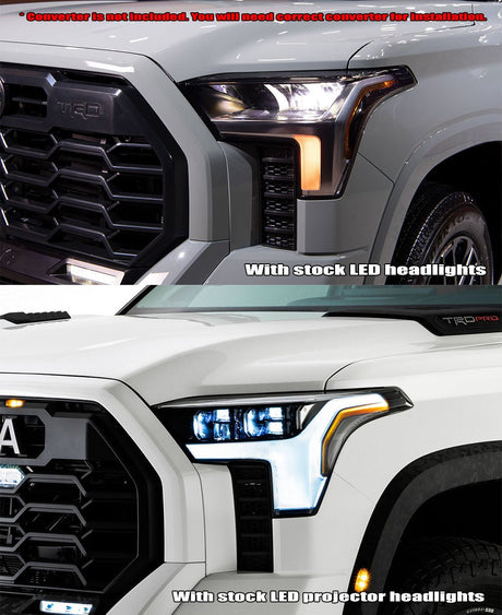 22-25 Toyota Tundra/Sequoia NOVA-Series LED Projector Headlights Alpha-Black