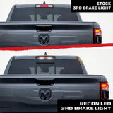 USED---Dodge 19-25 RAM 1500 Red LED 3rd Brake Light with Cargo Bed Camera and Smoked Lens