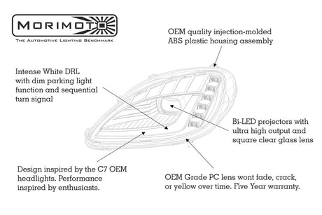 Chevrolet Corvette (05-13) XB Led Headlights (Gen I)