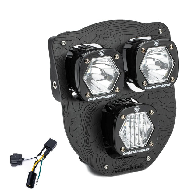 HusqvarnaTriple S1 "Hydra" (D/C) LED Headlight Kit w/ Hi-Low Harness - 2024-2026 Husqvarna FE-S