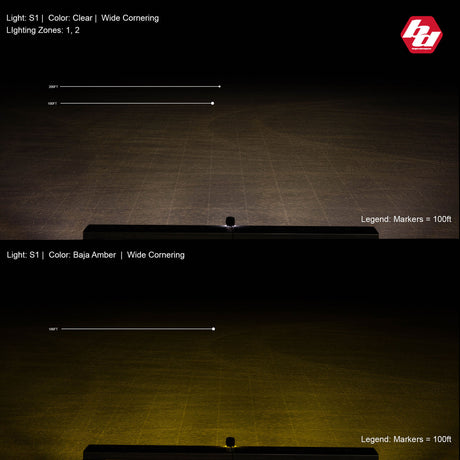 S1 LED Auxiliary Light Pod Pair - Black