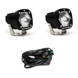 S1 Ambre Wide Cornering LED Light avec support de montage Paire Baja Designs