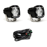 S1 Ambre Wide Cornering LED Light avec support de montage Paire Baja Designs