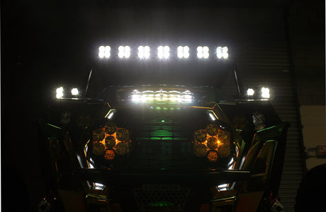 Polaris S8 10 Inch Hood Mount Light Bar Kit - Polaris 2019-21 RZR XP Turbo; 2018-21 RZR Turbo S