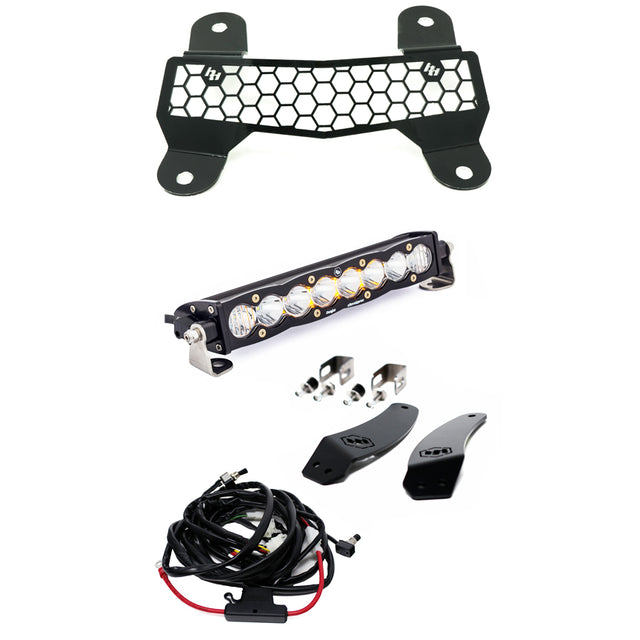 Textron/Arctic Cat S8 10 Inch Grille Mount Light Bar Kit w/Facia - Arctic Cat 2020-21 Wildcat XX; Textron 2018-19 Wildcat XX