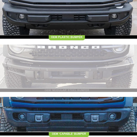 Kit d'éclairage antibrouillard Ford Squadron Sport - Ford Ranger 2019-2023 ; Bronco 2021-2025 REMARQUE : avec pare-chocs en plastique d'origine