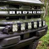 Kit de barre lumineuse connectable 6 XL, support de pare-chocs en plastique avec mise à niveau, modèles Ford Bronco Baja à partir de 21