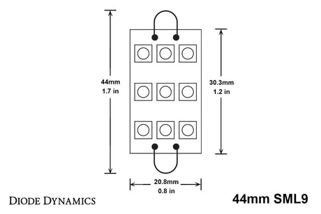44mm SML9 LED Bulbs