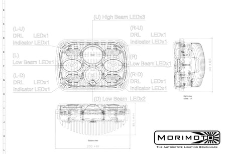 Sealed5 Bi-Led Headlight (5X7)