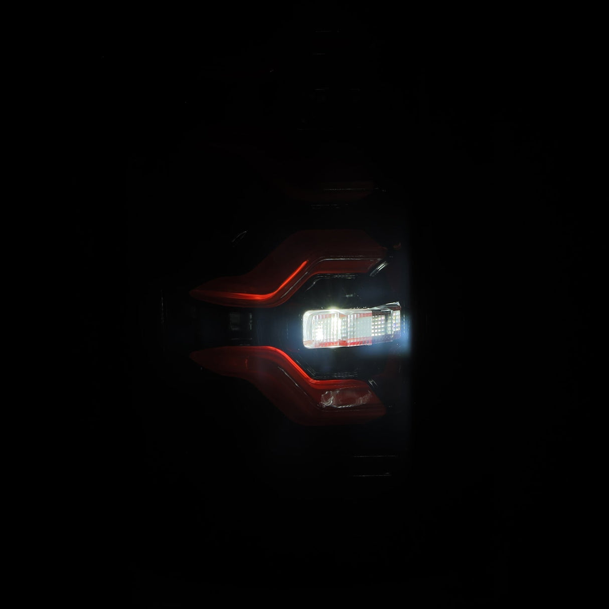 87-96 Ford F-Series/Bronco LUXX-Series LED Tail Lights Black Red