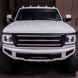 92-96 Ford F-Series/Bronco LUXX-Series LED Projector Headlights Alpha-Black