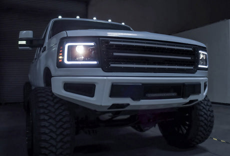 92-96 Ford F-Series/Bronco PRO-Series Halogen Projector Headlights Alpha-Black