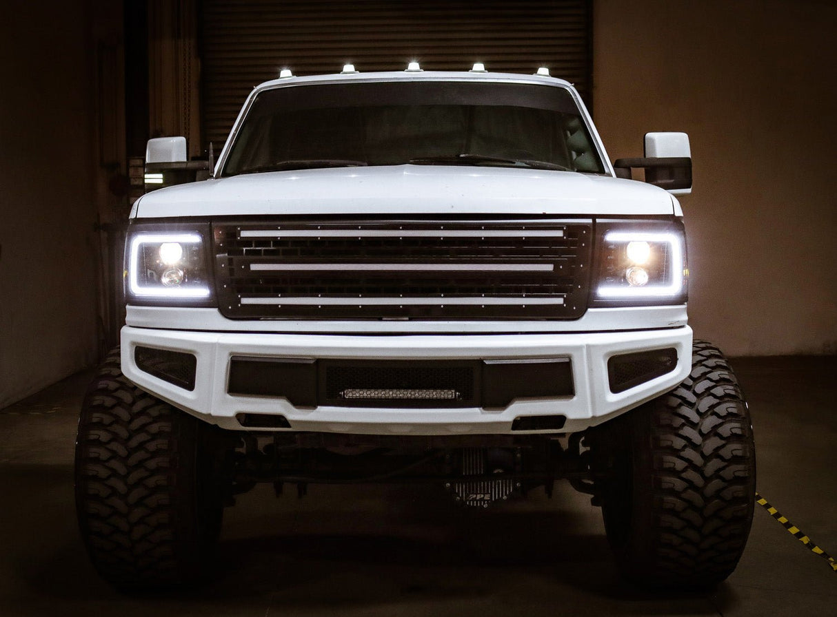 92-96 Ford F-Series/Bronco PRO-Series Halogen Projector Headlights Alpha-Black