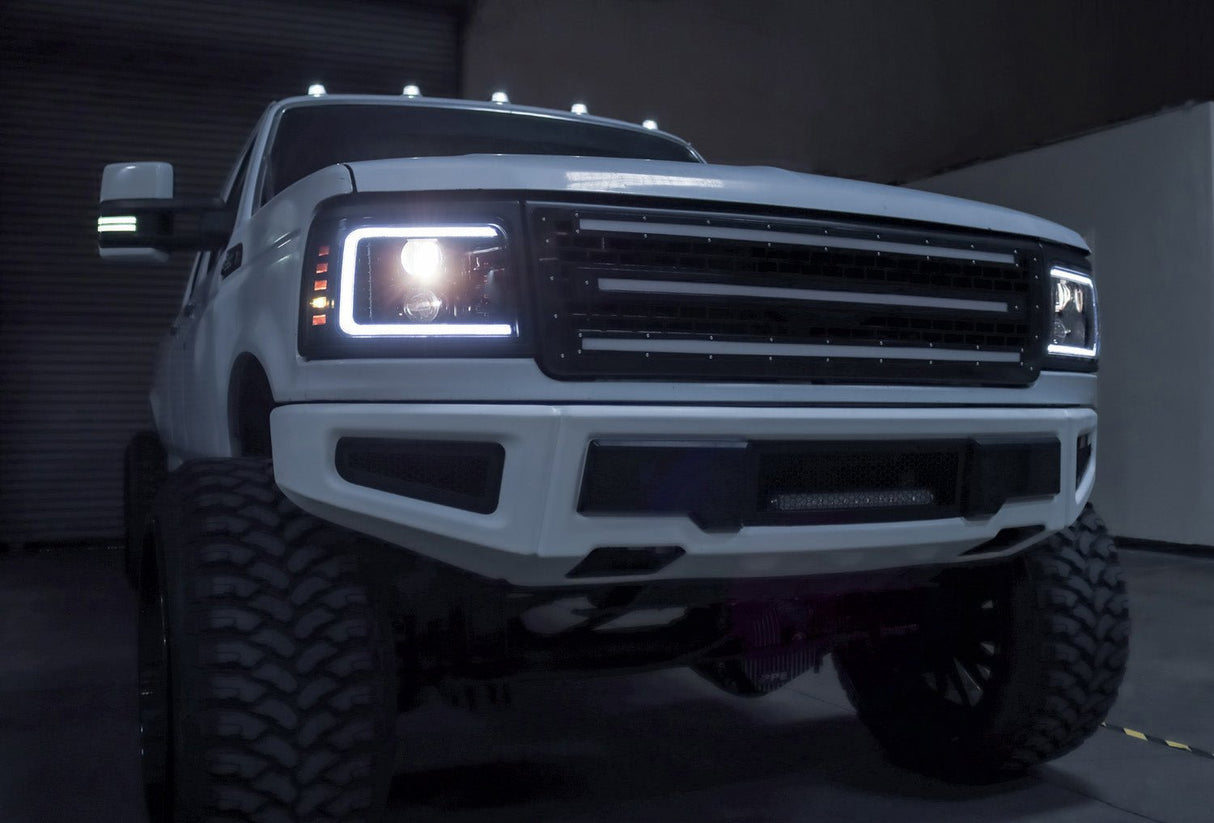 Phares halogènes projecteurs noirs pour Ford F-Series/Bronco PRO-Series 92-96
