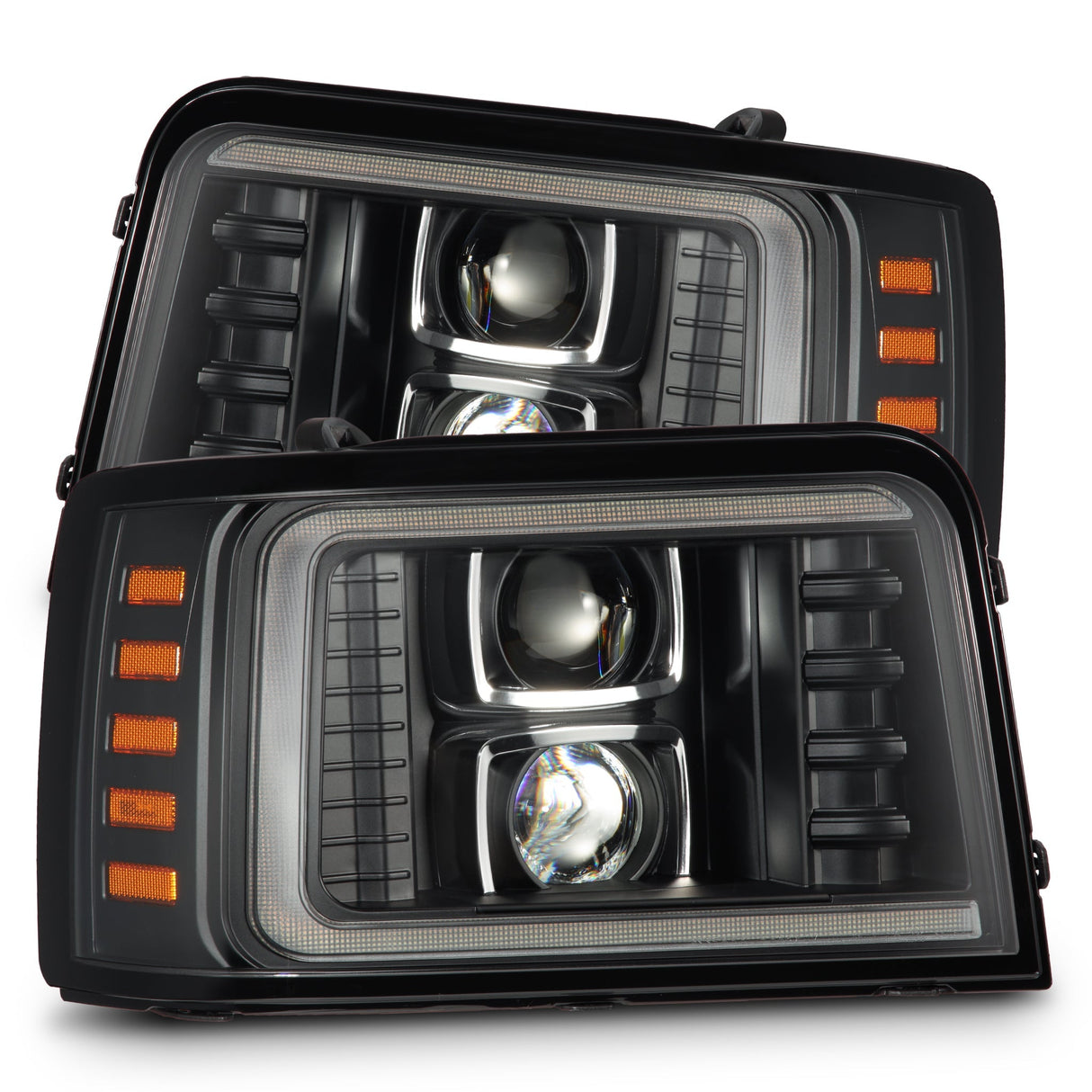 Phares halogènes projecteurs noirs pour Ford F-Series/Bronco PRO-Series 92-96