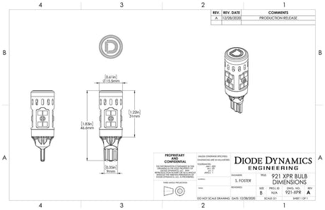 921 XPR Cool White Backup LED Bulbs