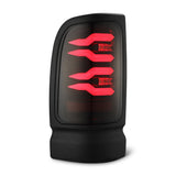 94-01 Dodge Ram 1500/94-02 Ram 2500/3500 LUXX-Series LED Tail Lights Black Red