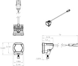 Pods d'éclairage LED S1 Travail/Scène Blanc Unique Baja Designs
