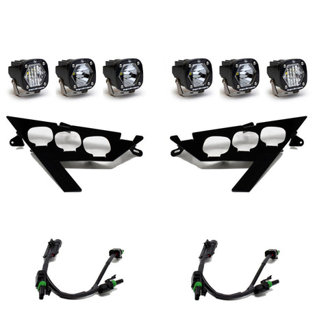 Polaris S1 Triple LED Headlight Kit - Polaris 2020-2026 RZR Pro XP; 2022-2024 RZR Pro R/Turbo R