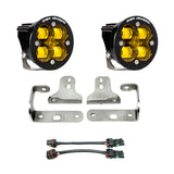 Jeep JL Feu antibrouillard Squadron-R SAE 18-Pres Wrangler JL Sport/Sport-S Kit de poche antibrouillard Ambre Baja Designs