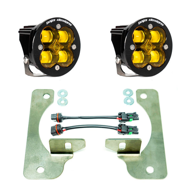 Jeep JL Fog Light Squadron-R 18-Pres Wrangler JL Rubicon Fog Pocket Kit Ambre Baja Designs Baja Designs