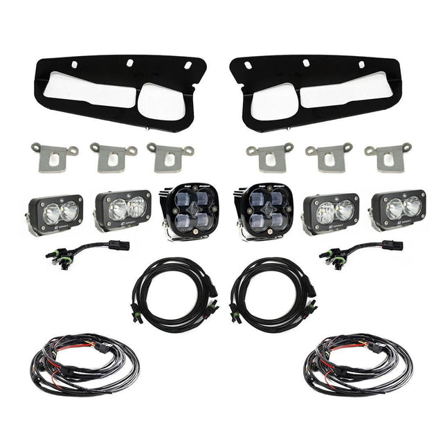 Ford Squadron SAE/Dual S2 Sport Steel Bumper Fog Pocket Light Kit - Ford 2021-2026 Bronco; 2022-2026 Bronco Raptor