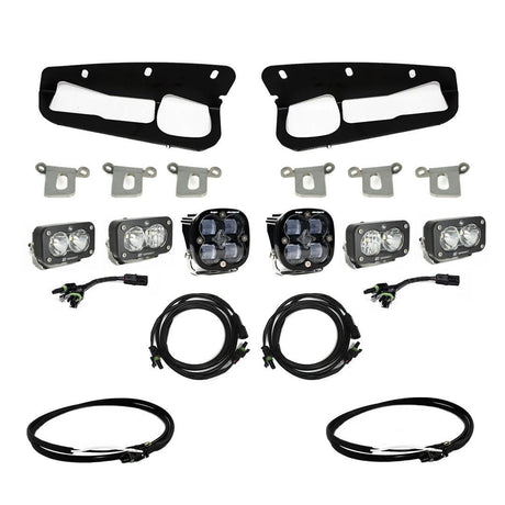 Ford Squadron SAE/Dual S2 Sport Steel Bumper Fog Pocket Light Kit - Ford 2021-2026 Bronco; 2022-2026 Bronco Raptor