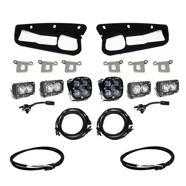 Ford Squadron SAE/Dual S2 Sport Steel Bumper Fog Pocket Light Kit - Ford 2021-2026 Bronco; 2022-2026 Bronco Raptor