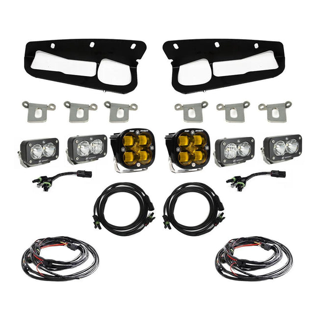 Ford Squadron SAE/Dual S2 Sport Steel Bumper Fog Pocket Light Kit - Ford 2021-2026 Bronco; 2022-2026 Bronco Raptor