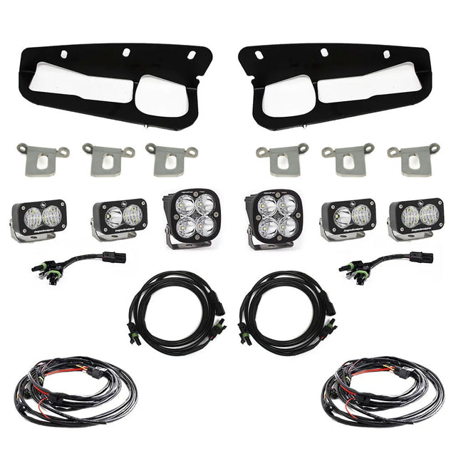 Ford Squadron Pro/Dual S2 Sport Steel Bumper Fog Pocket Light Kit - Ford 2021-2026 Bronco; 2022-2026 Bronco Raptor