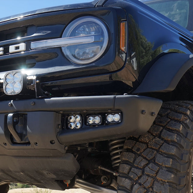 Ford Squadron Pro/Dual S2 Sport Steel Bumper Fog Pocket Light Kit - Ford 2021-2026 Bronco; 2022-2026 Bronco Raptor