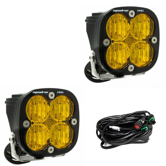 Paire de pods lumineux auxiliaires LED Squadron Pro noirs - Universels