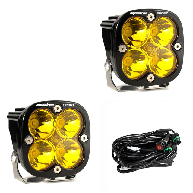 Paire de phares auxiliaires LED Squadron Sport noirs - Universel