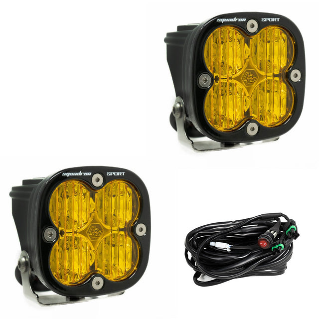 Paire de phares auxiliaires LED Squadron Sport noirs - Universel
