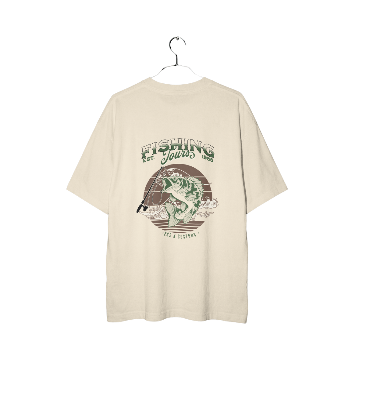 Ess K Customs - Limited Edition Fishing Tee | Cream