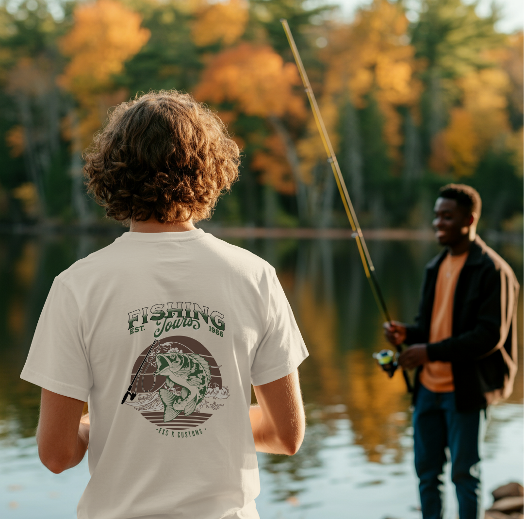 Ess K Customs - Limited Edition Fishing Tee | Cream