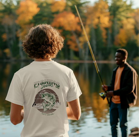 Ess K Customs - Limited Edition Fishing Tee | Cream