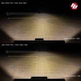 Barre lumineuse LED de 50 pouces, modèle de conduite large ambre, série OnX6, conceptions Baja