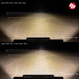 Barre lumineuse LED de 50 pouces, modèle de conduite large ambre, série OnX6, conceptions Baja