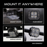 Stage Series Universal Rock Light SXS Installer Kit (8-pack)