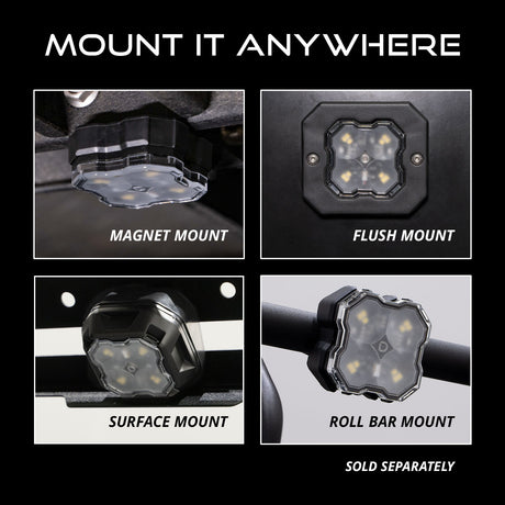 Stage Series Universal Rock Light SXS Installer Kit (8-pack)
