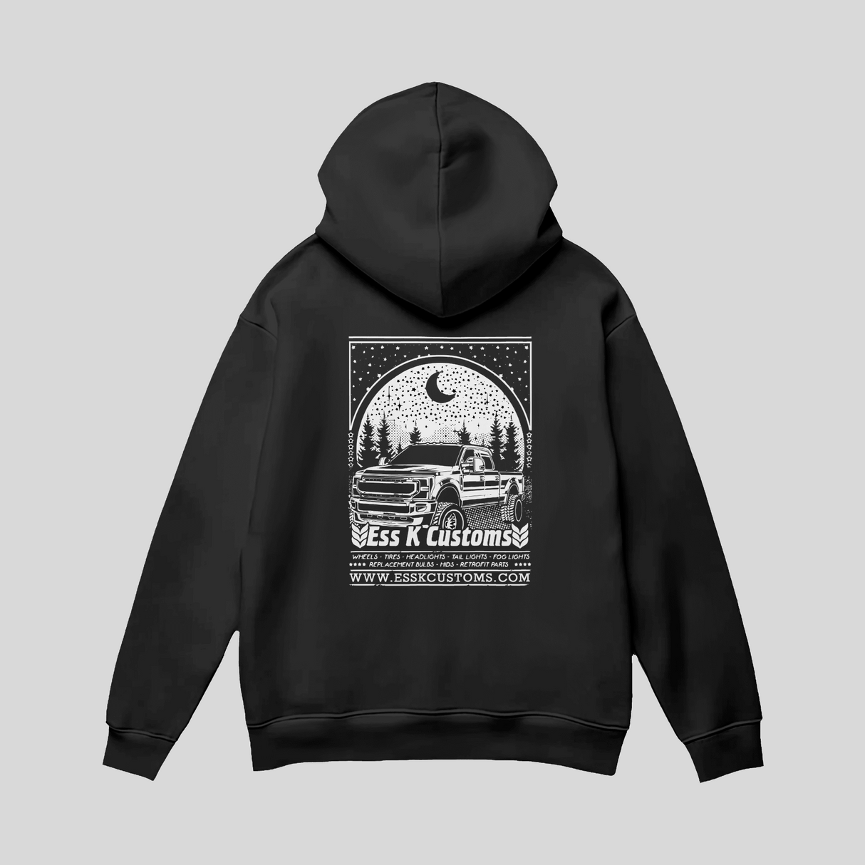 Ess K Customs - Sweat à capuche Nuit étoilée - Noir