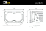 Stage Series C2 2" Sae/Dot Jaune Pod Led encastré (paire)