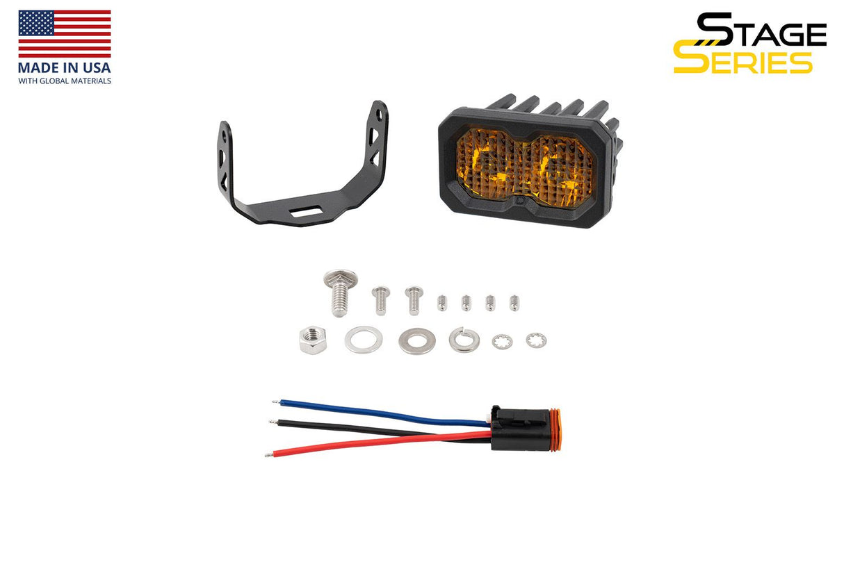 Stage Series C2 2" Sae/Dot Jaune Pod Led encastré (paire)