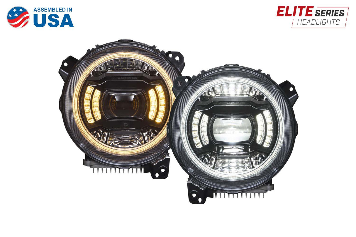 Phares LED Elite pour Jeep JL/JT Wrangler 2018-2023