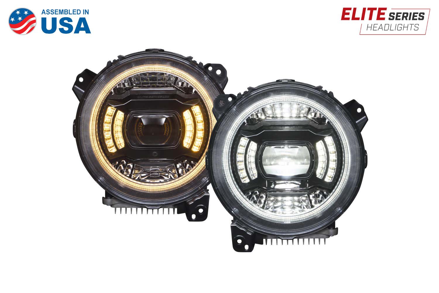 Phares LED Elite pour Jeep JL/JT Wrangler 2018-2023